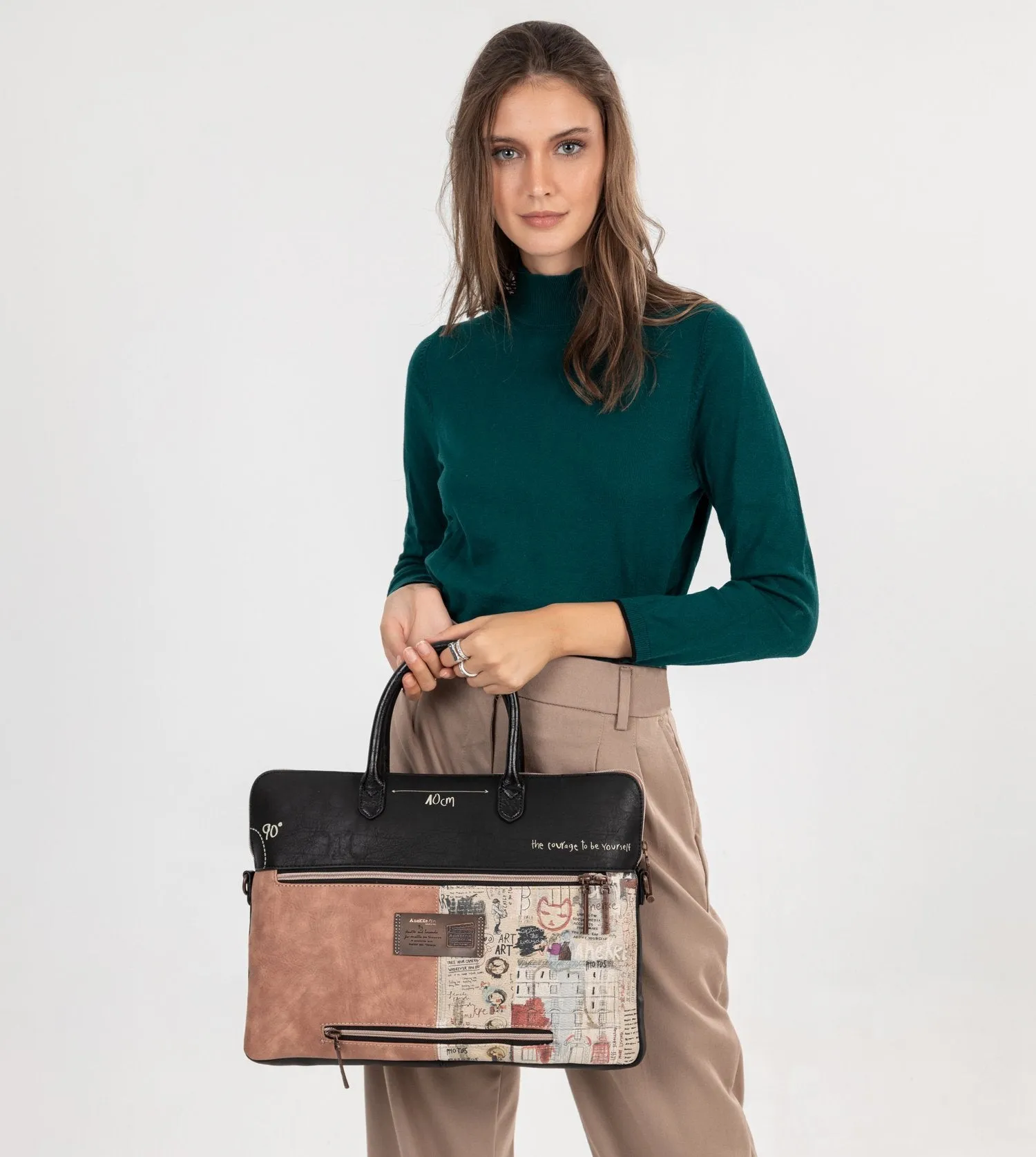 City Moments patterned briefcase