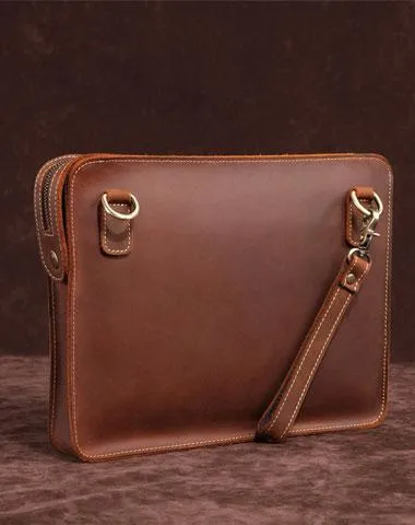 Classy Retro Leather Mens Tablet Messenger Bag Small Side Bag Messenger Bag For Men