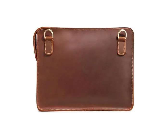 Classy Retro Leather Mens Tablet Messenger Bag Small Side Bag Messenger Bag For Men