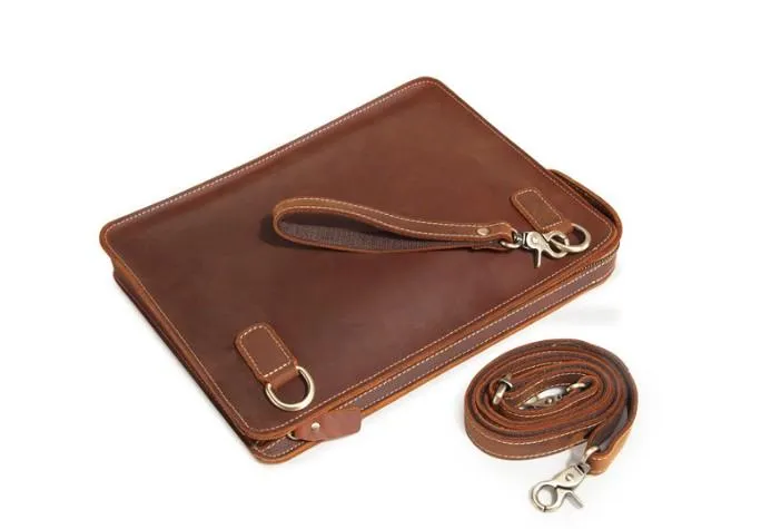 Classy Retro Leather Mens Tablet Messenger Bag Small Side Bag Messenger Bag For Men