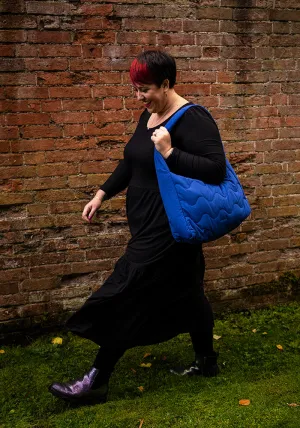 Cobalt Blue Quilted Shoulder Popsy Bag