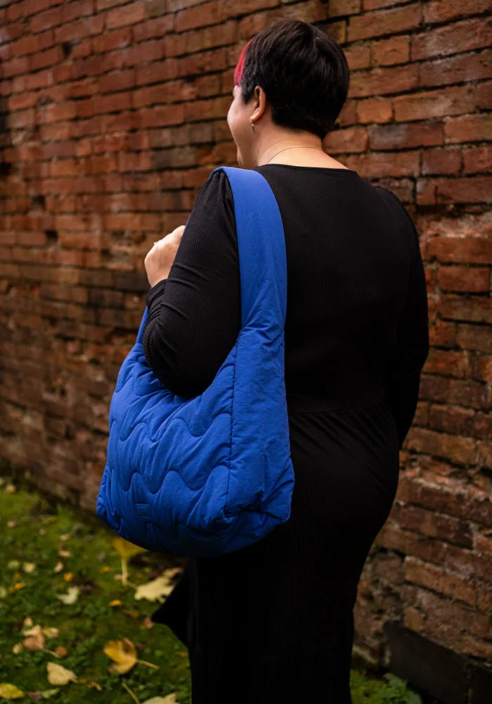 Cobalt Blue Quilted Shoulder Popsy Bag