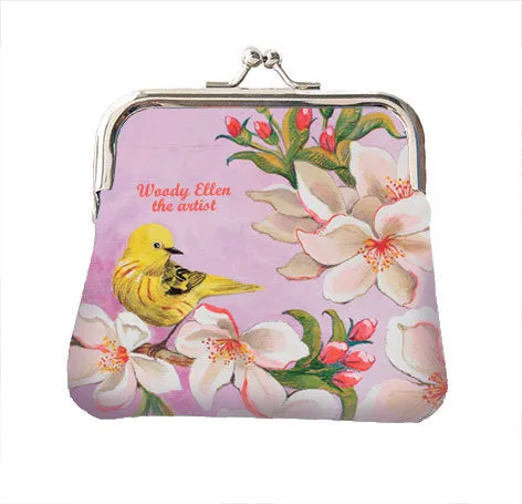 Coin purse, retro purse, Bloom