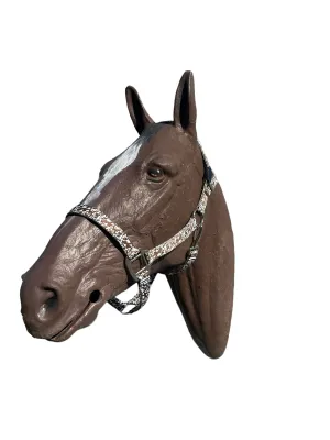 Cow print nylon horse halter