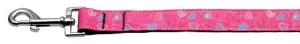 Crazy Hearts Nylon Collars Bright Pink 1 wide 6ft Lsh