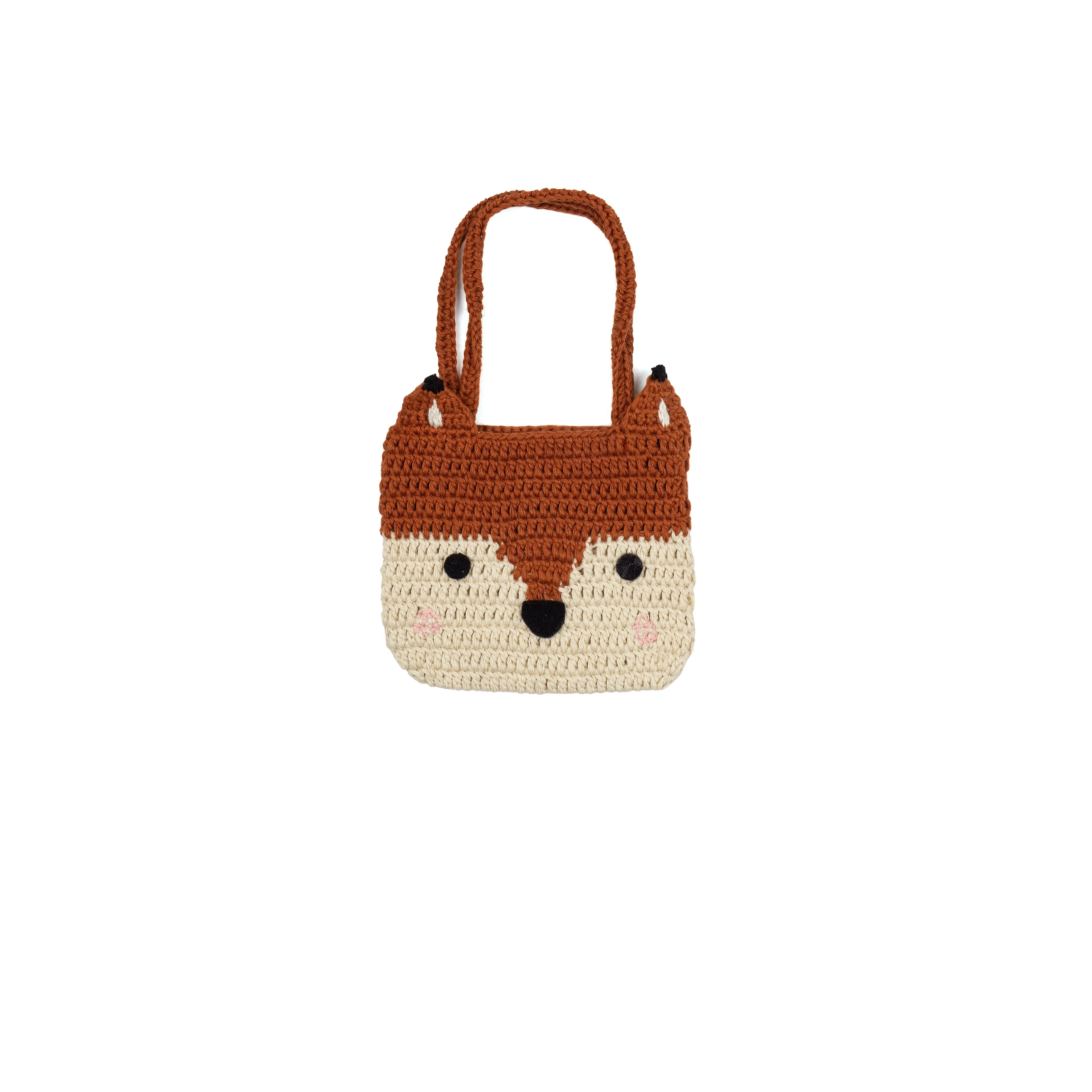 Crochet Fox Purse - Rust