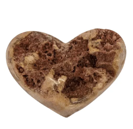 Decorating With Rocks Drusy Quartz Heart Pink Druse Rock Specimen