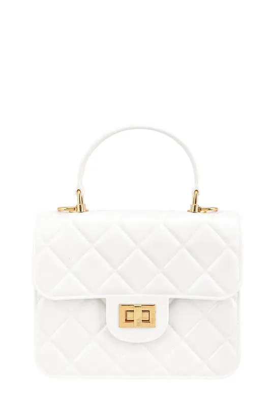 Diamond Quilted Cross Body Jelly Bag