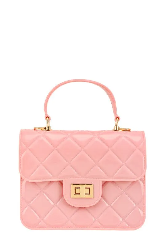 Diamond Quilted Cross Body Jelly Bag