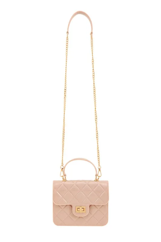 Diamond Quilted Cross Body Jelly Bag