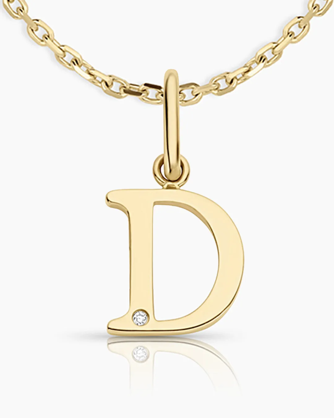 Diamond Vintage Alphabet Charm Necklace