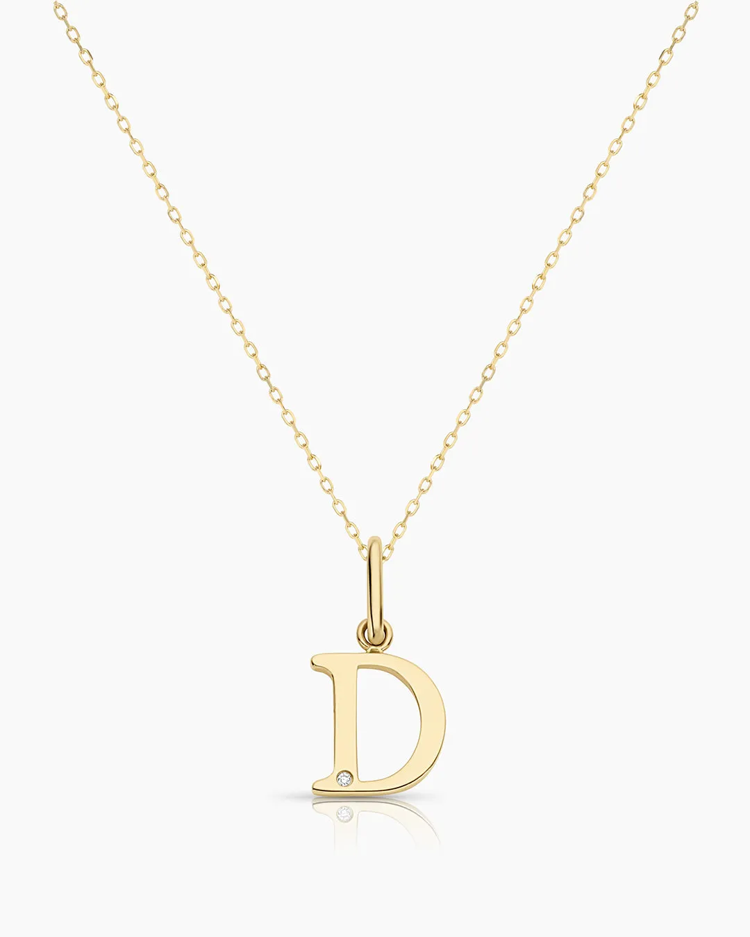 Diamond Vintage Alphabet Charm Necklace