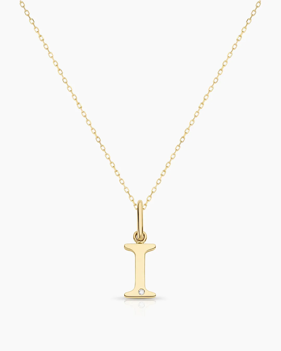 Diamond Vintage Alphabet Charm Necklace