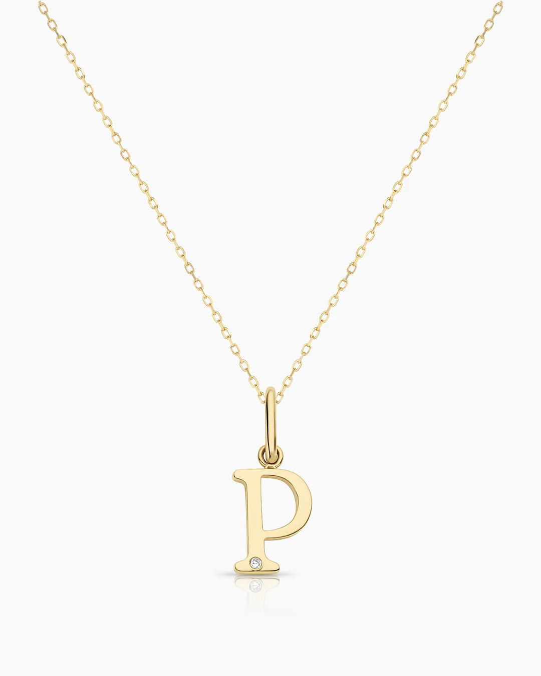 Diamond Vintage Alphabet Charm Necklace