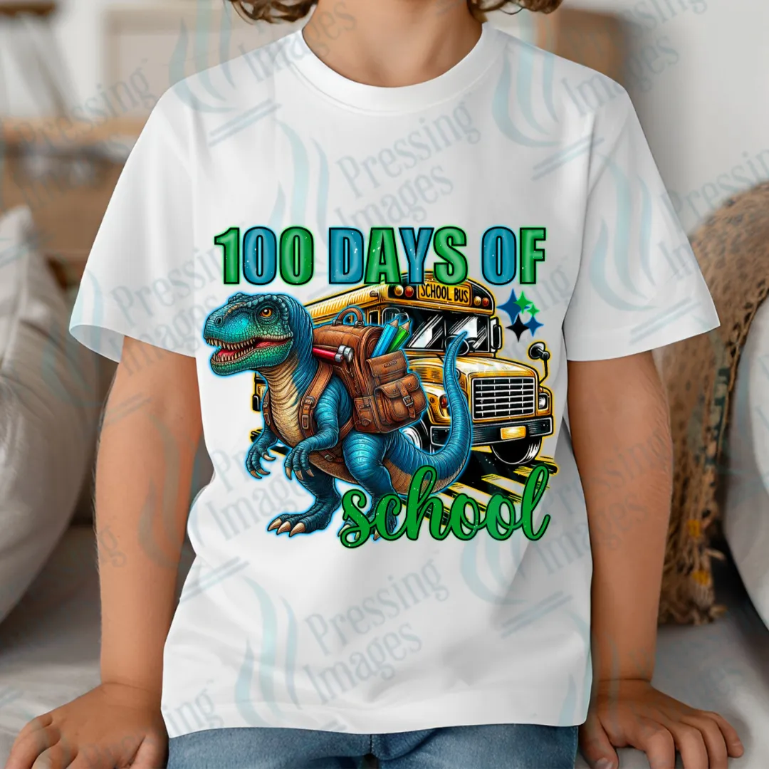 DTF 3485 100 Days of school dinosaur