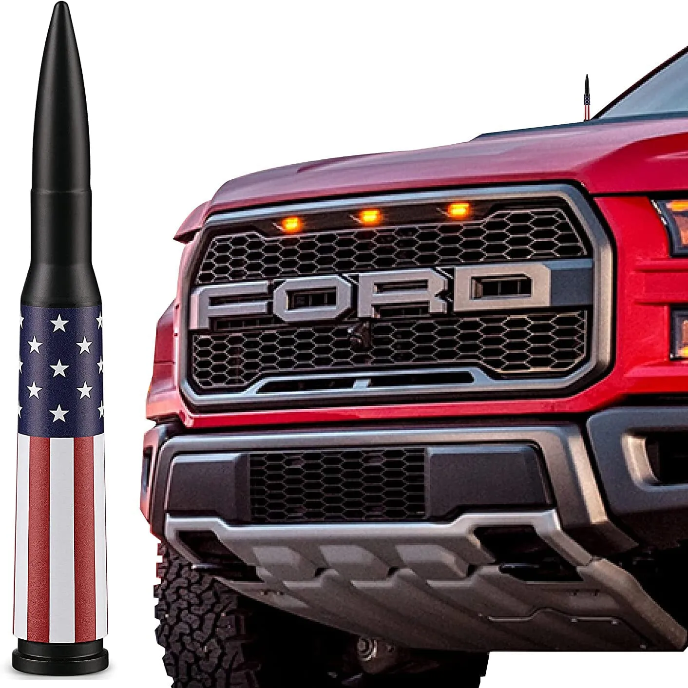 EcoAuto Badass Antenna Replacement for Dodge RAM and Ford F-Series