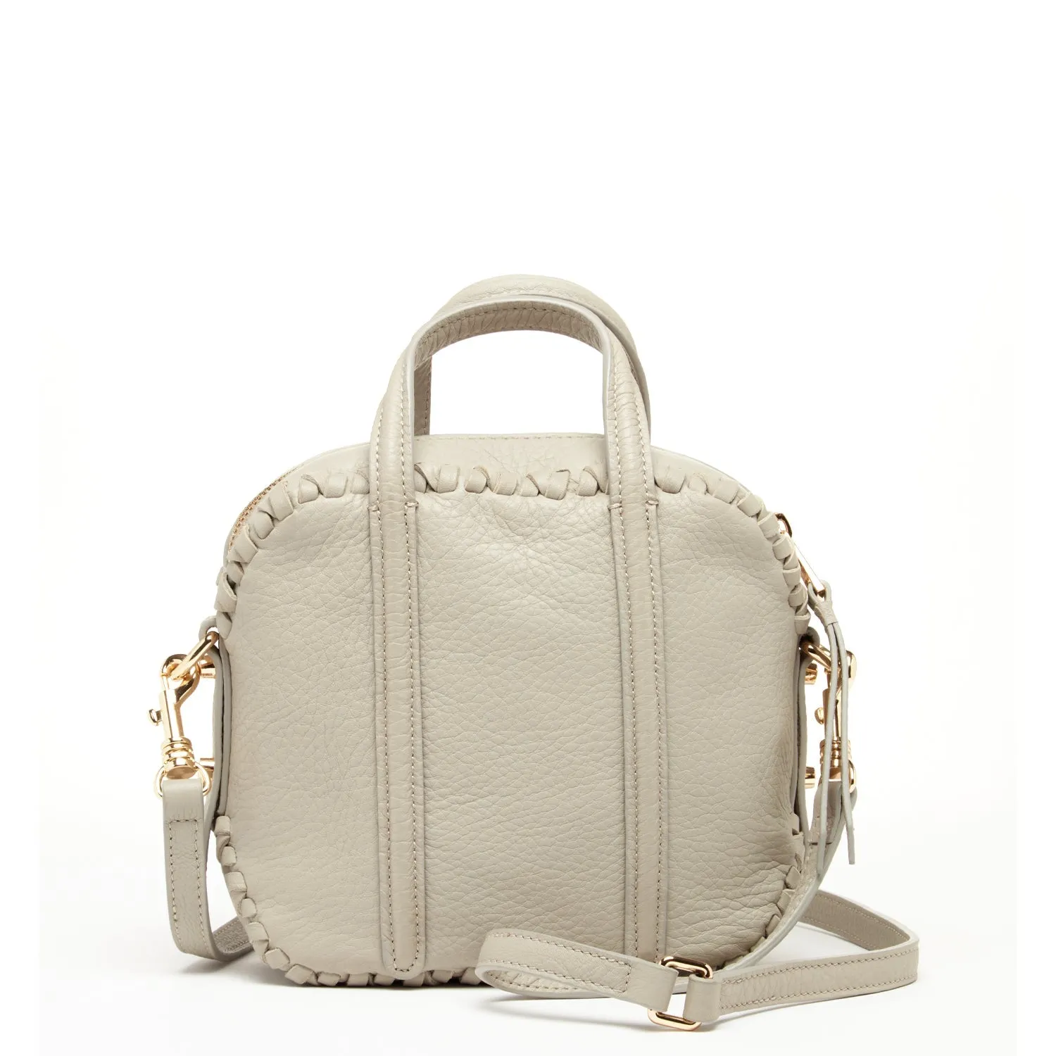 Evelyn Gray Leather Crossbody Bag