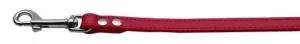 Fashionable Leather Leash Red 1-2'' Wide