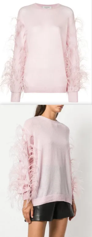 Feather-Sleeve Jumper