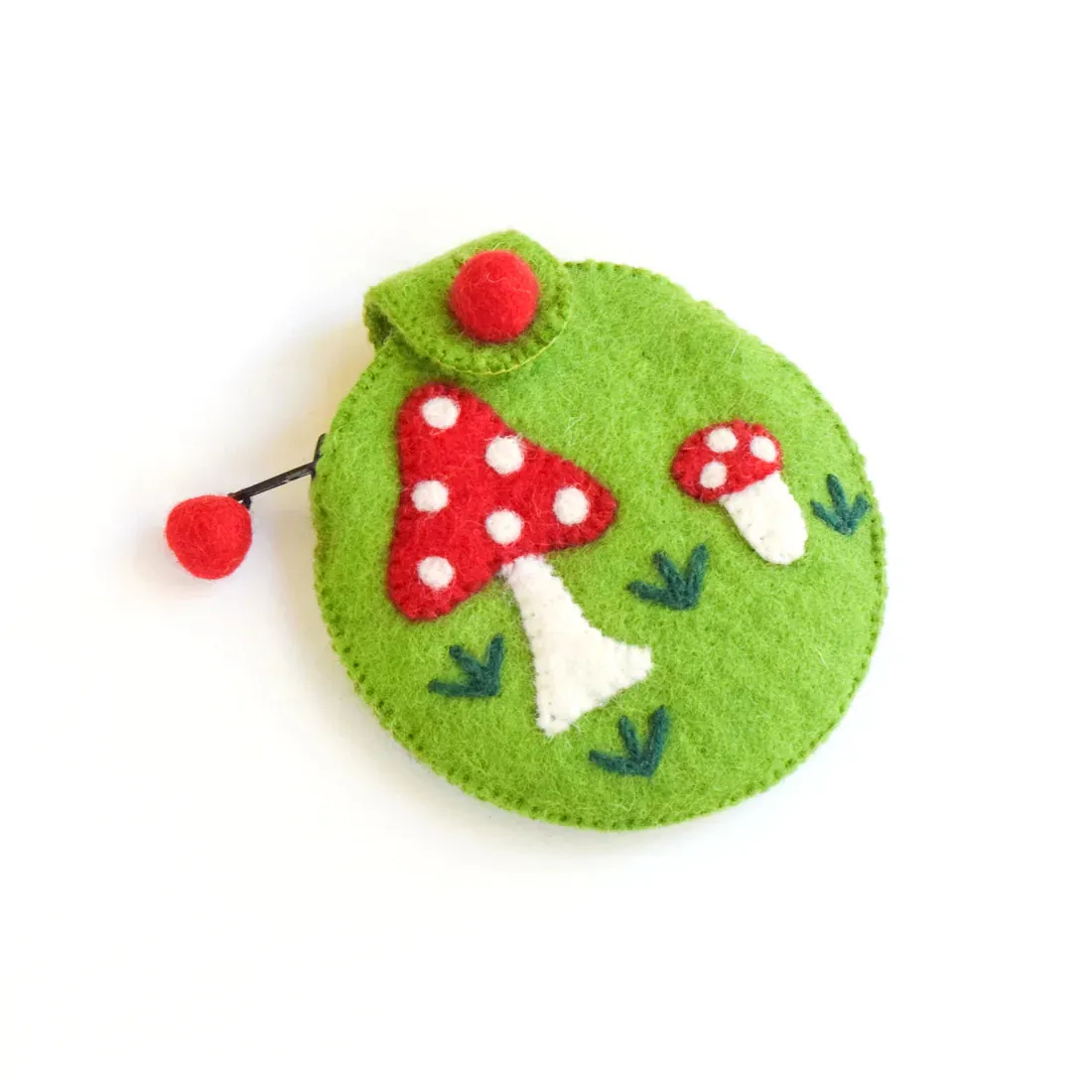 Felt Coin Purple - Mushroom (Green)