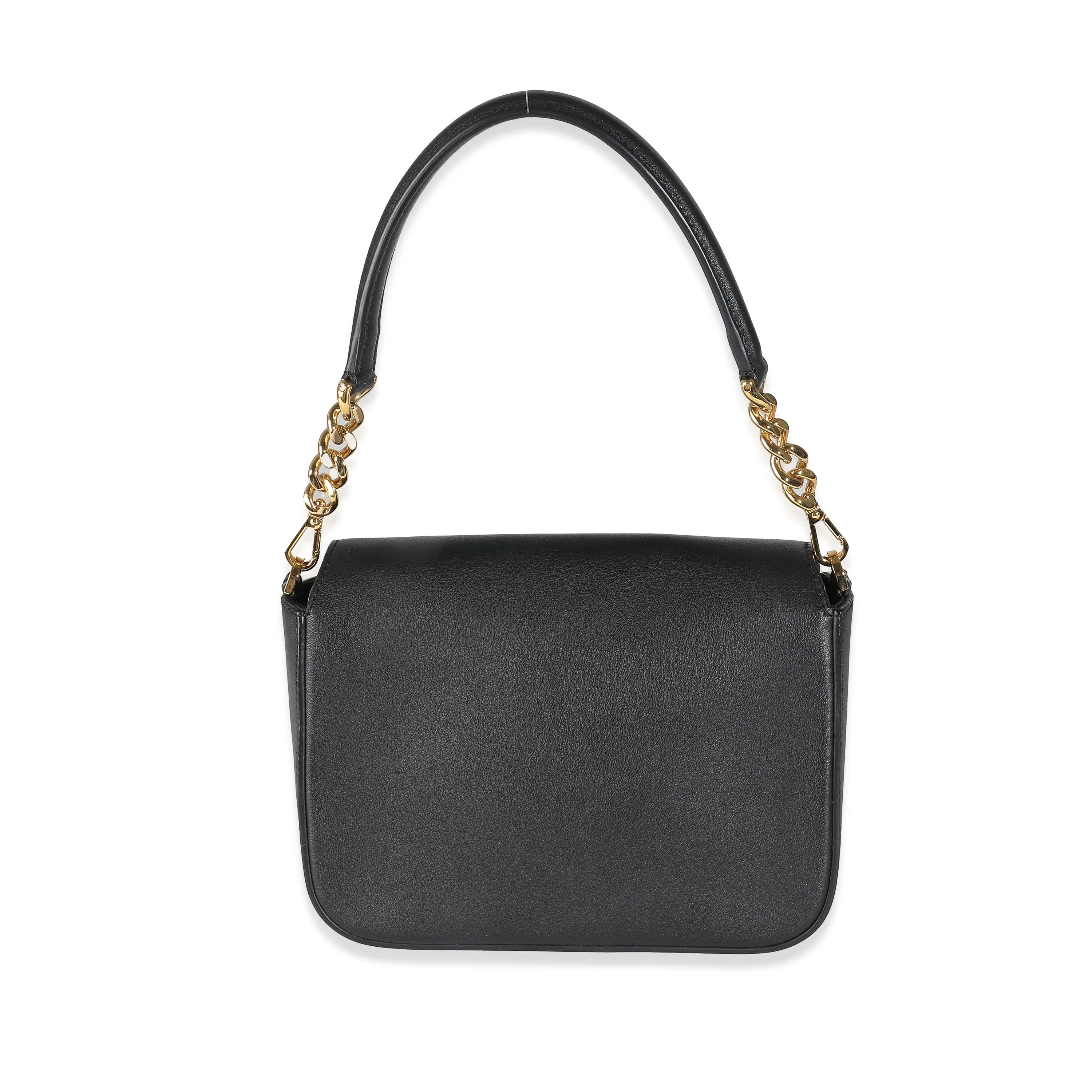 Fendi Black Leather Top Handle Bag With GHW ASC5190