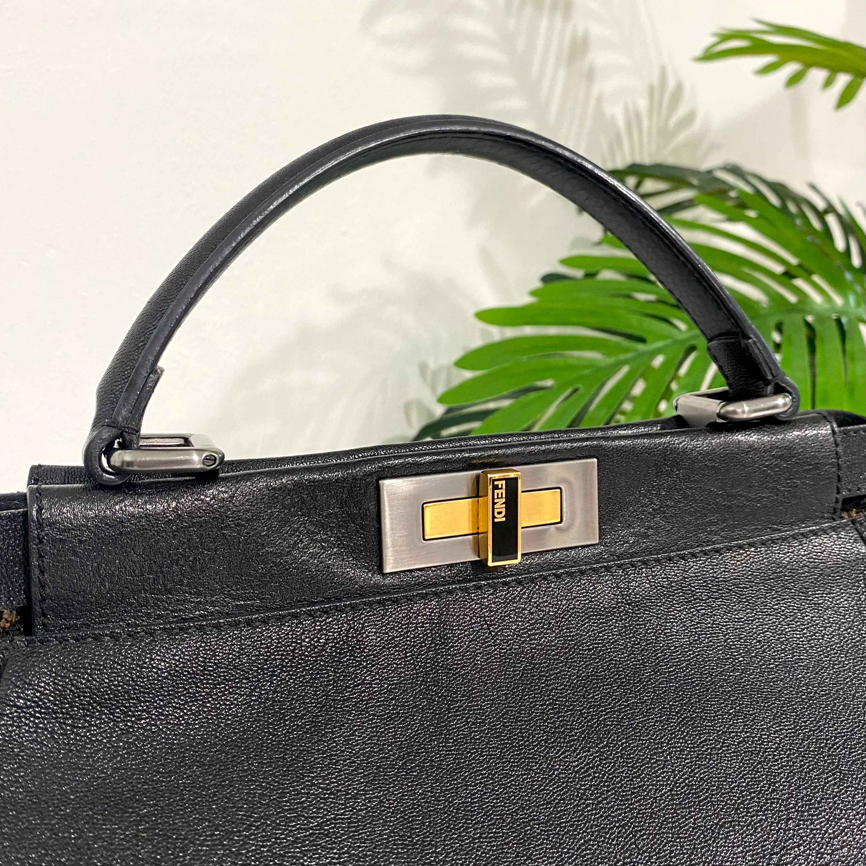 Fendi Black Medium Peekaboo Bag