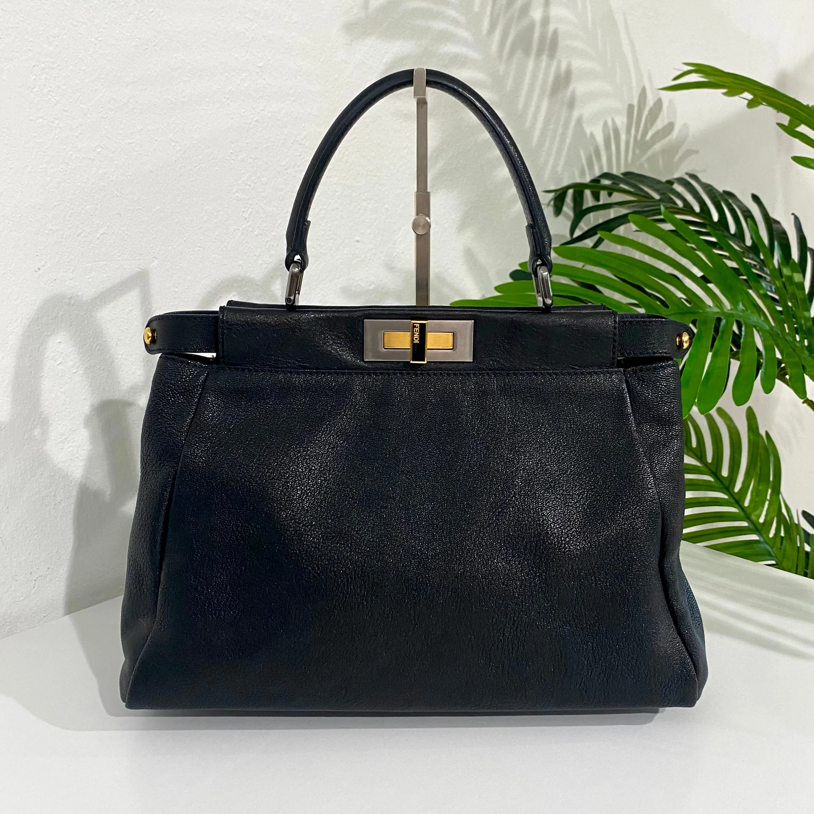 Fendi Black Medium Peekaboo Bag