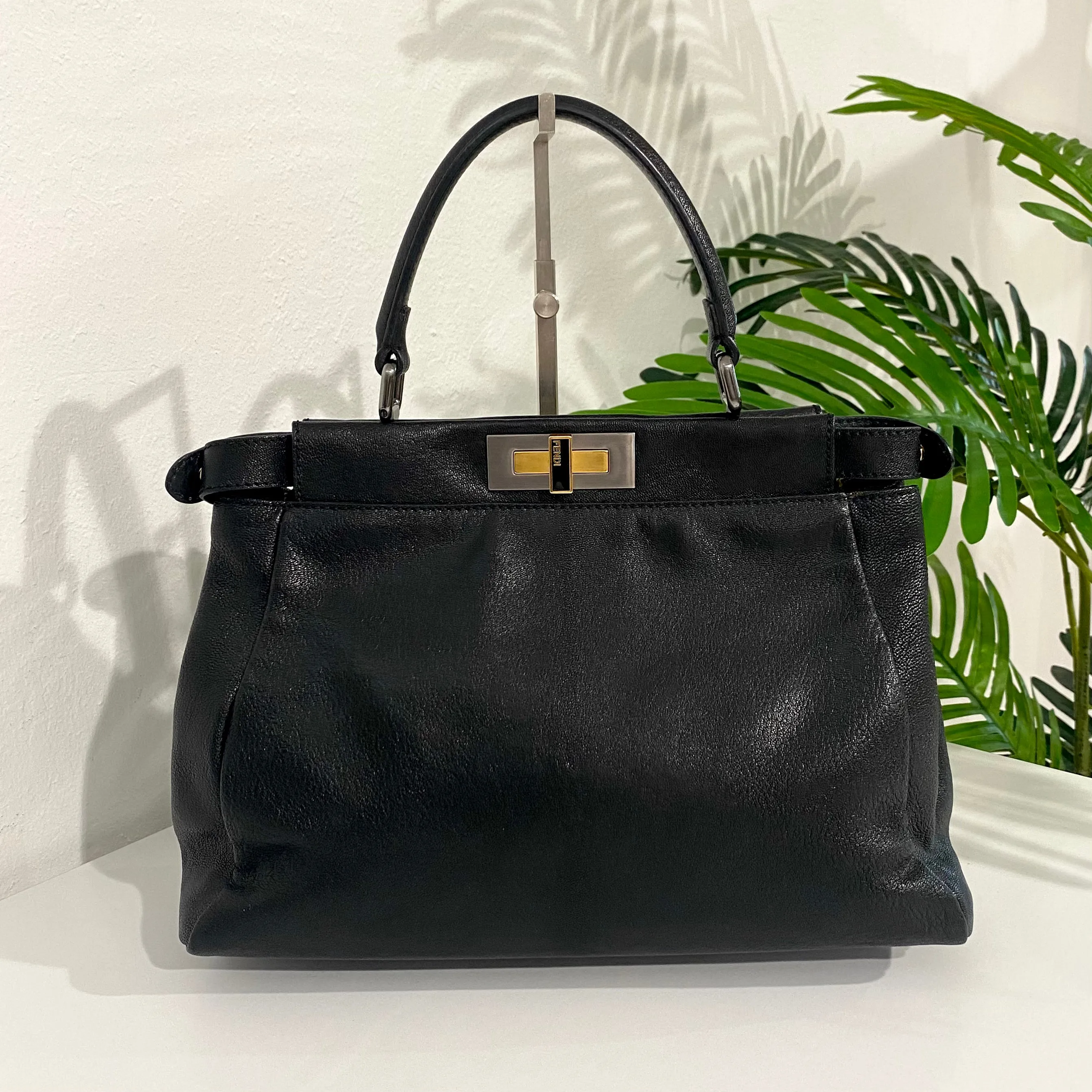 Fendi Black Medium Peekaboo Bag