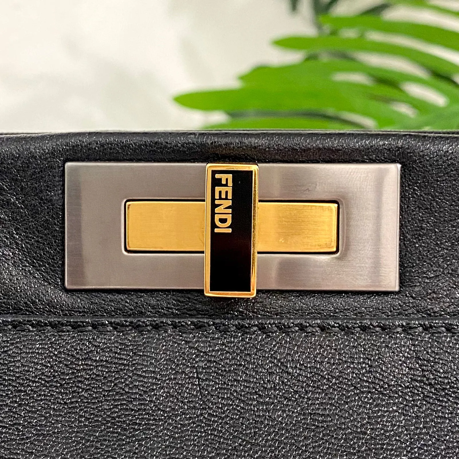 Fendi Black Medium Peekaboo Bag