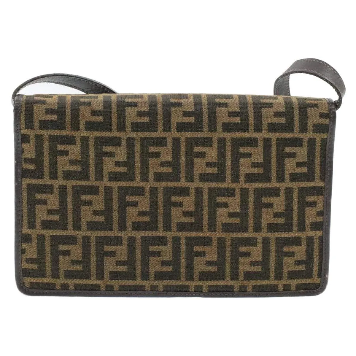 Fendi Zucca Canvas Shoulder Bag