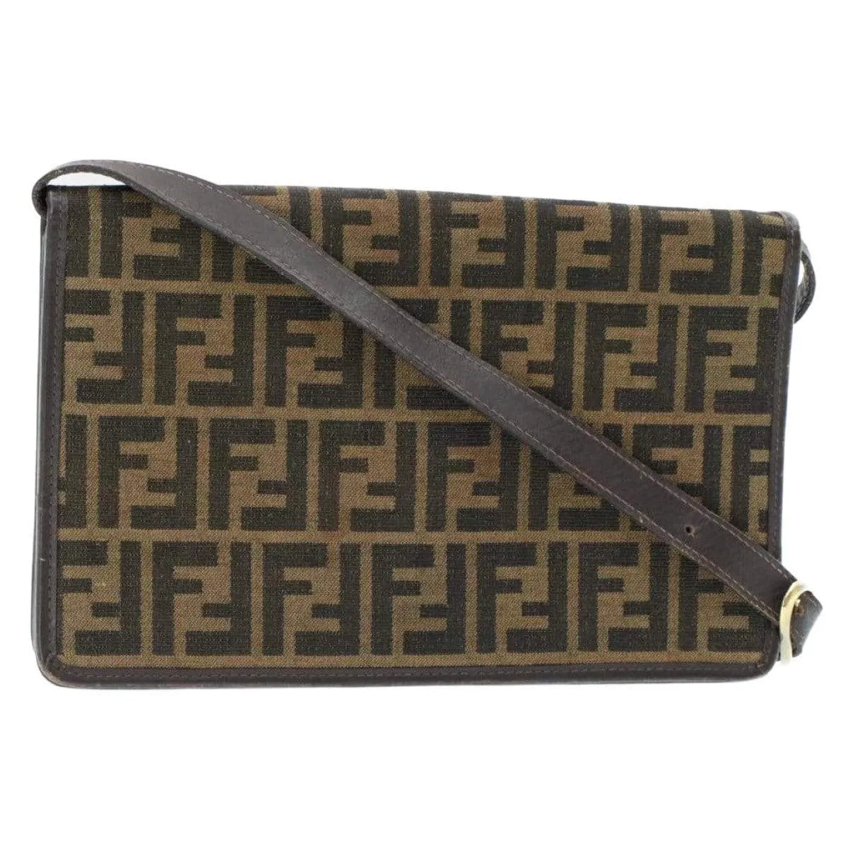 Fendi Zucca Canvas Shoulder Bag