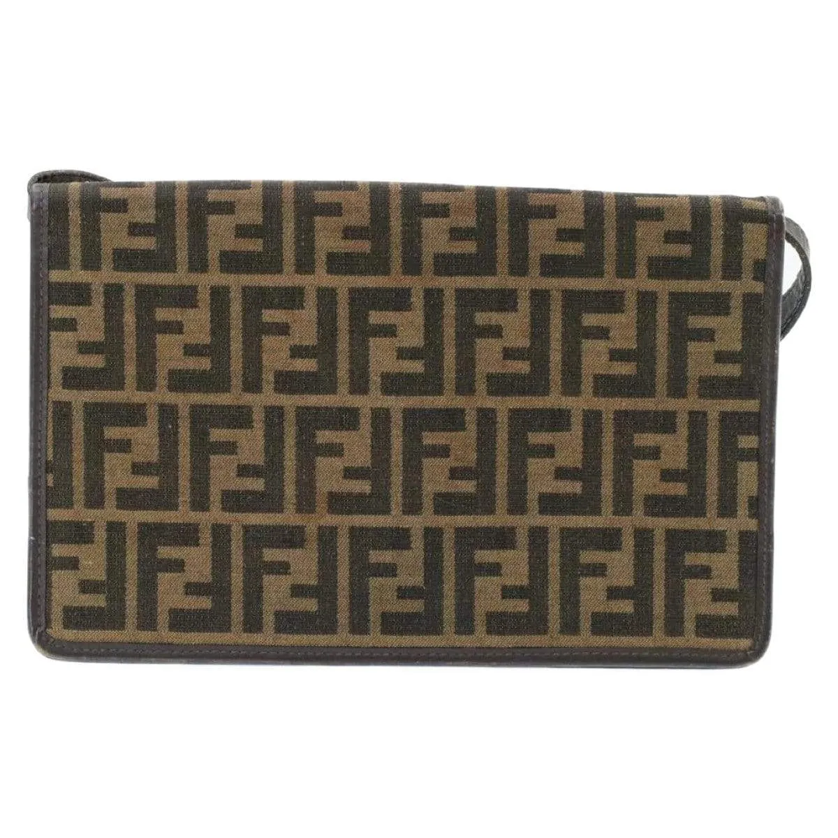 Fendi Zucca Canvas Shoulder Bag