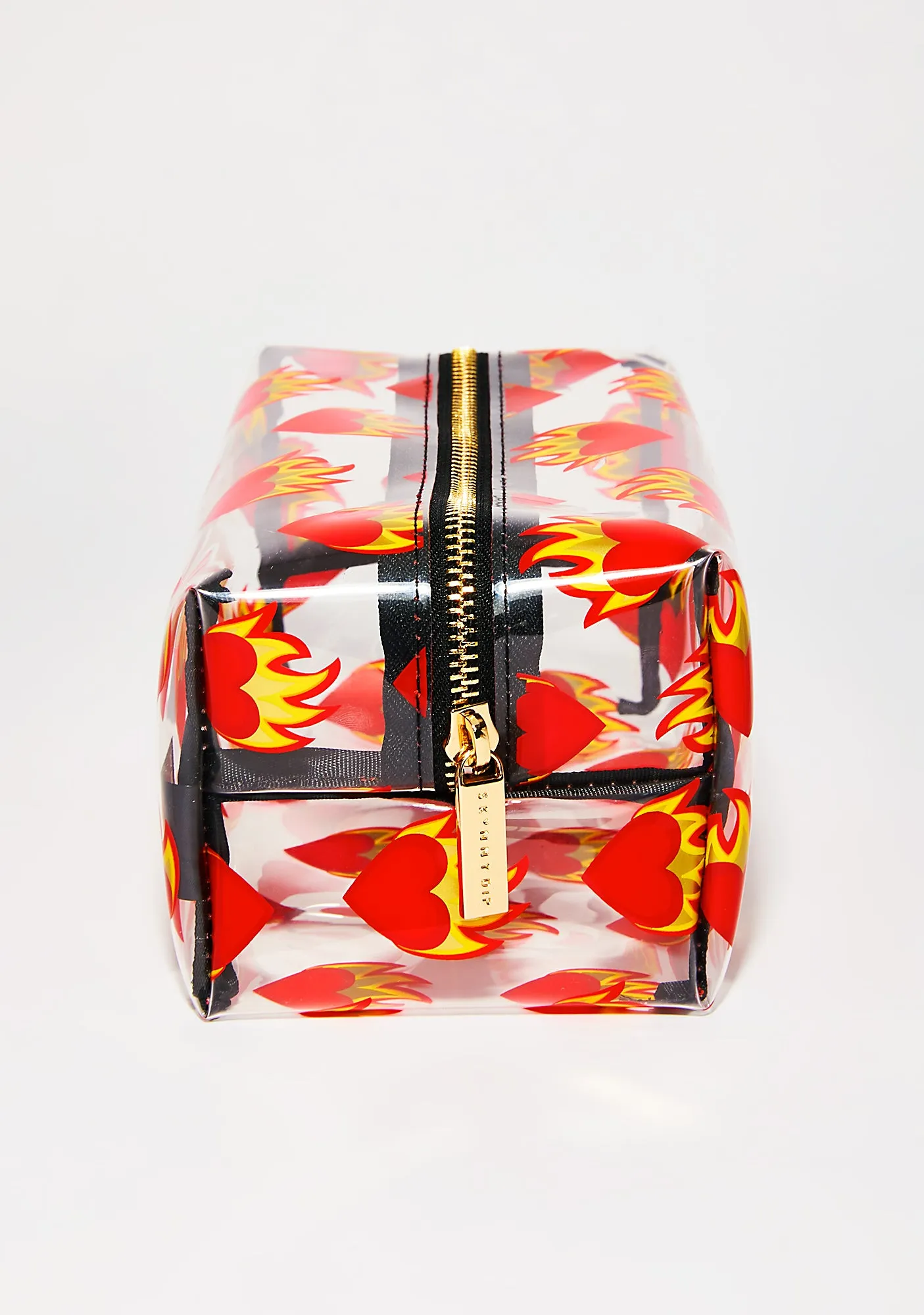 Flaming Heart Make Up Bag