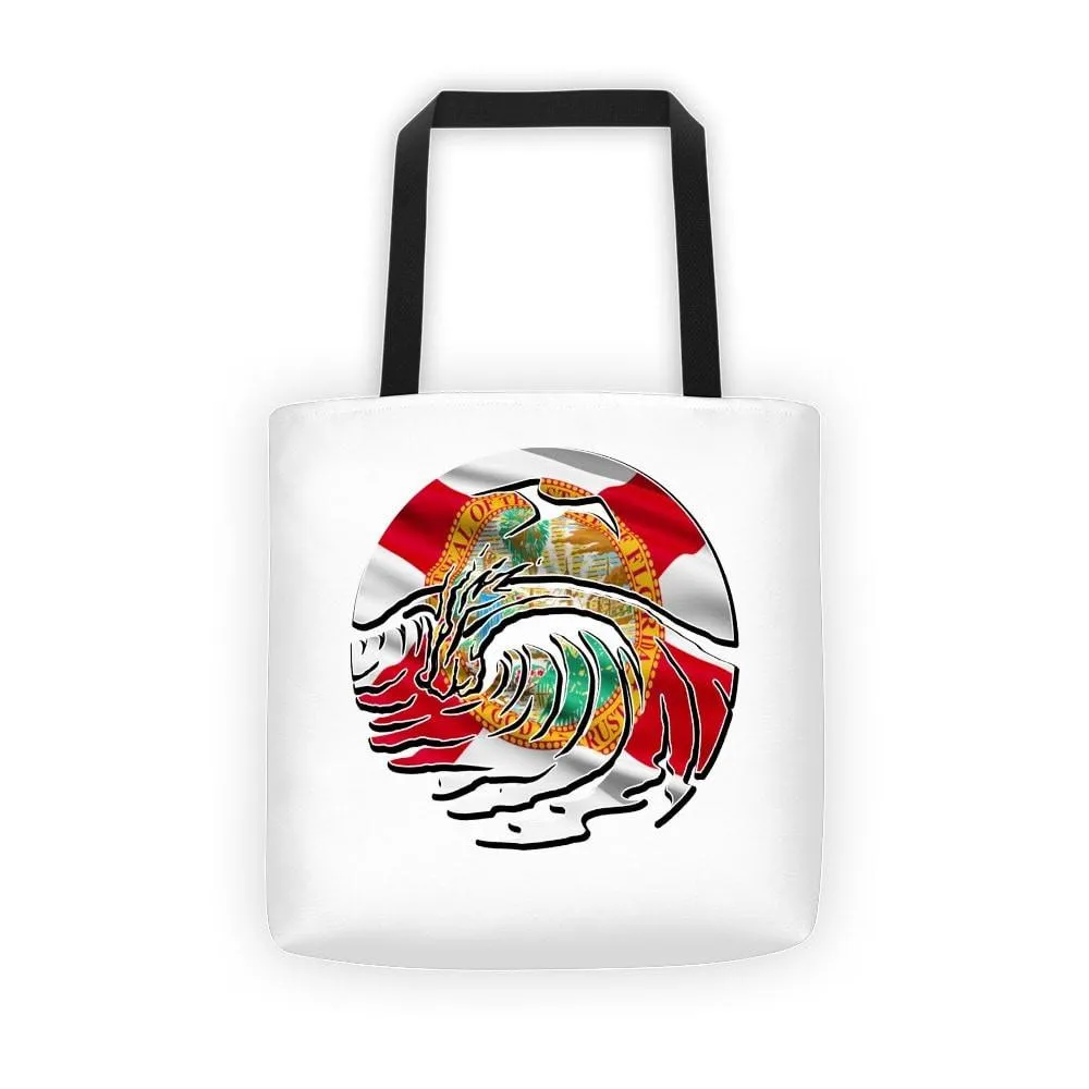 Florida Flag Logo - Reusable Shopping Bag /Beach Tote