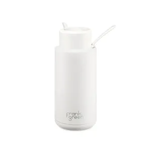 Frank Green Ceramic Reusable Bottle With Straw Lid 1000ml/34oz - Cloud