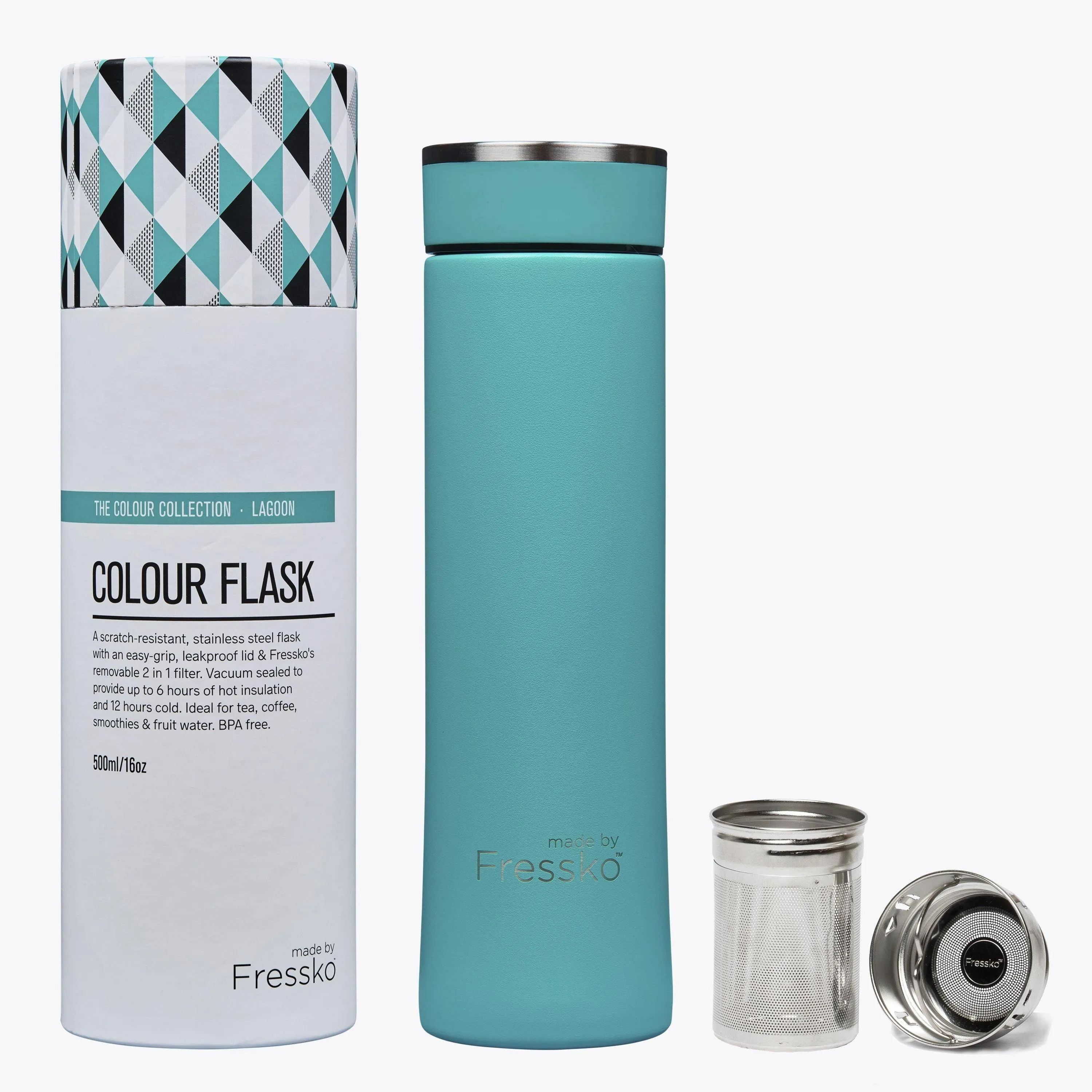 Fressko Infuser Flask 500ml -Lagoon | Drink Bottle