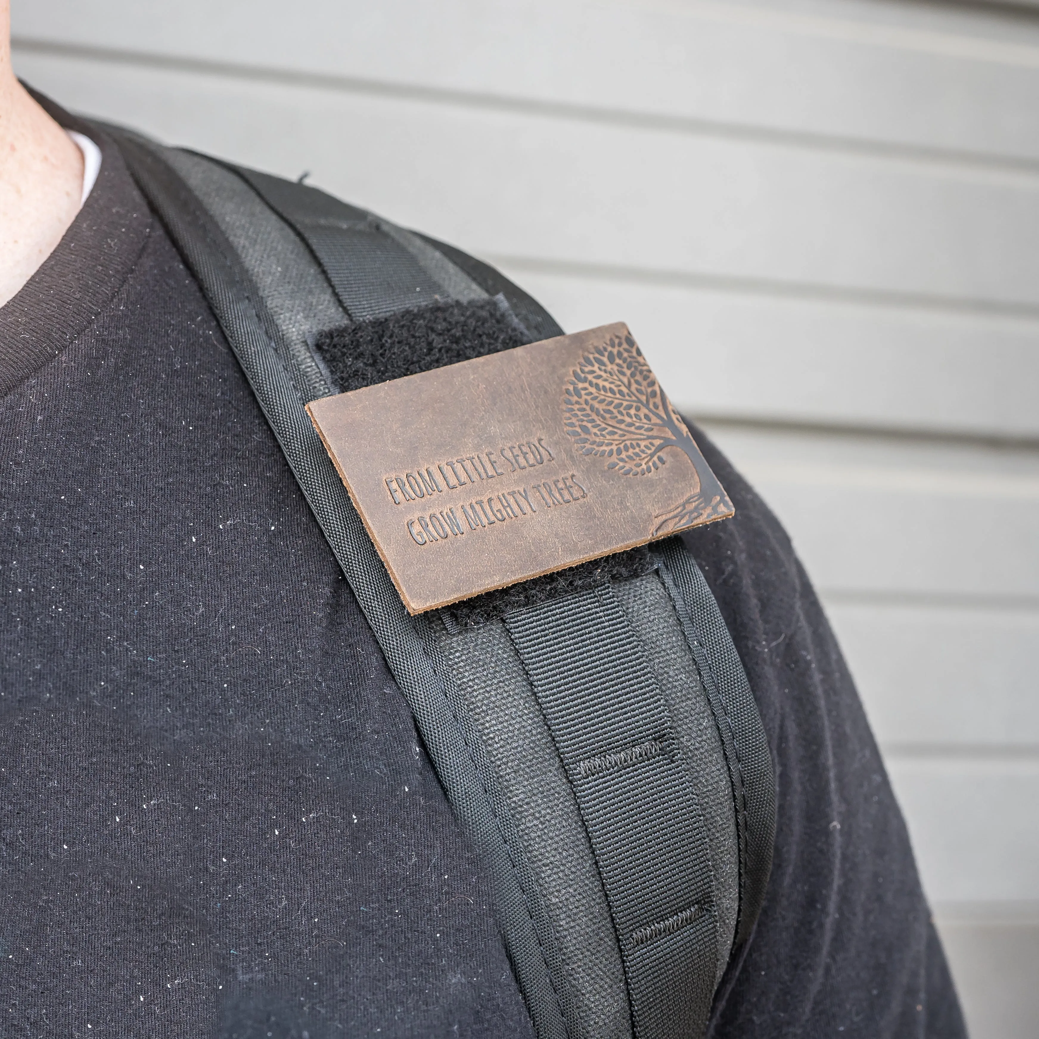 From Little Seeds | Leather Patch with Velcro Back | Back to School