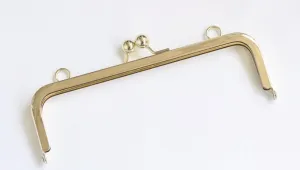 Gold Bag Hanger With Two Loops Gold Purse Frame Glue-In Style 20cm x 6cm