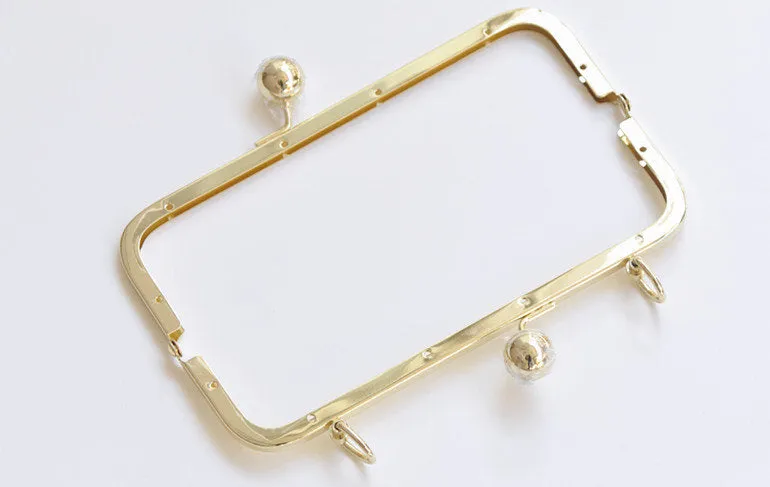 Gold Purse Frame Clutch Bag Purse Frame With Screws 20cm