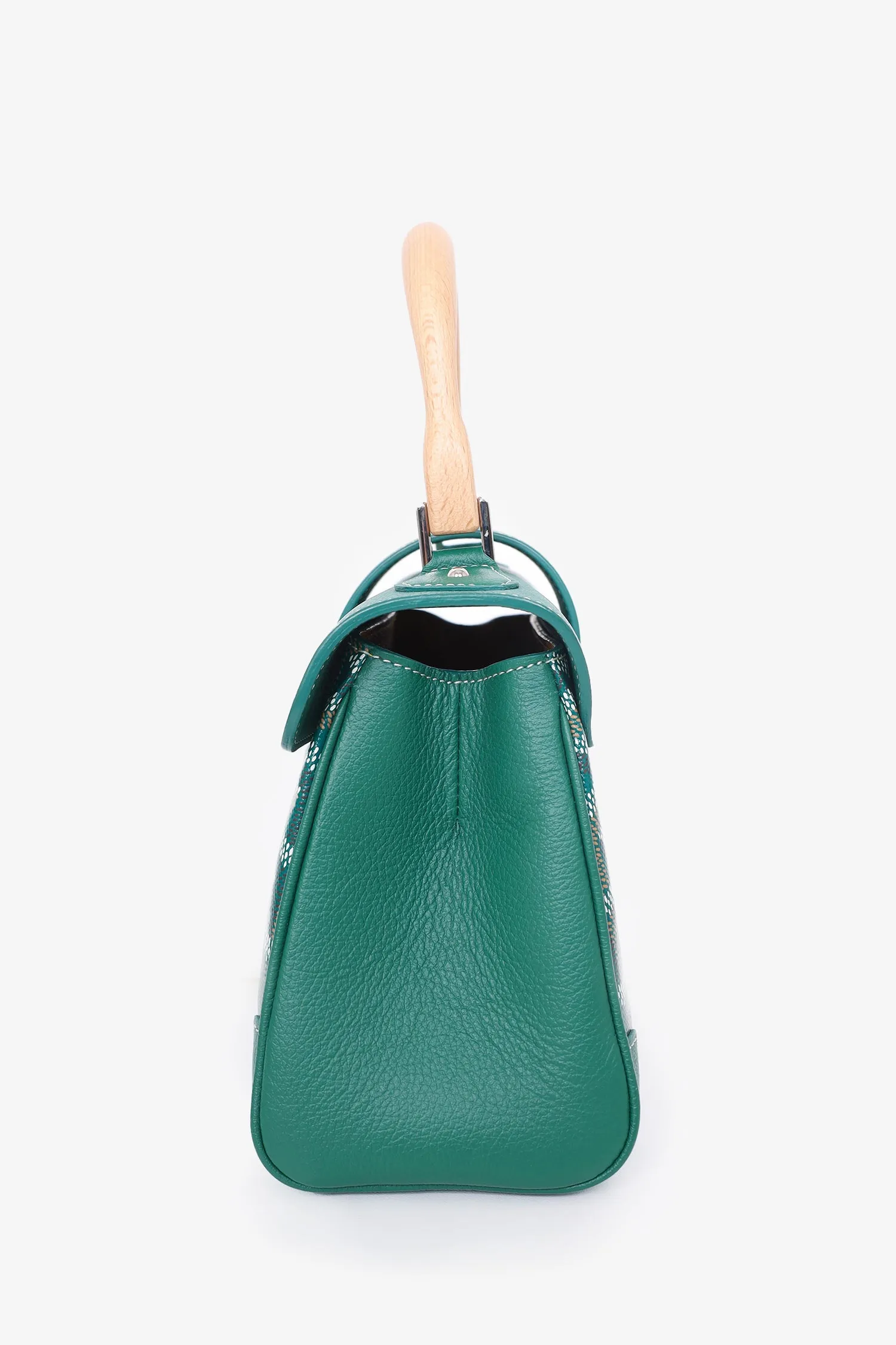 Goyard Green Goyardine Mini Saigon Bag with Strap