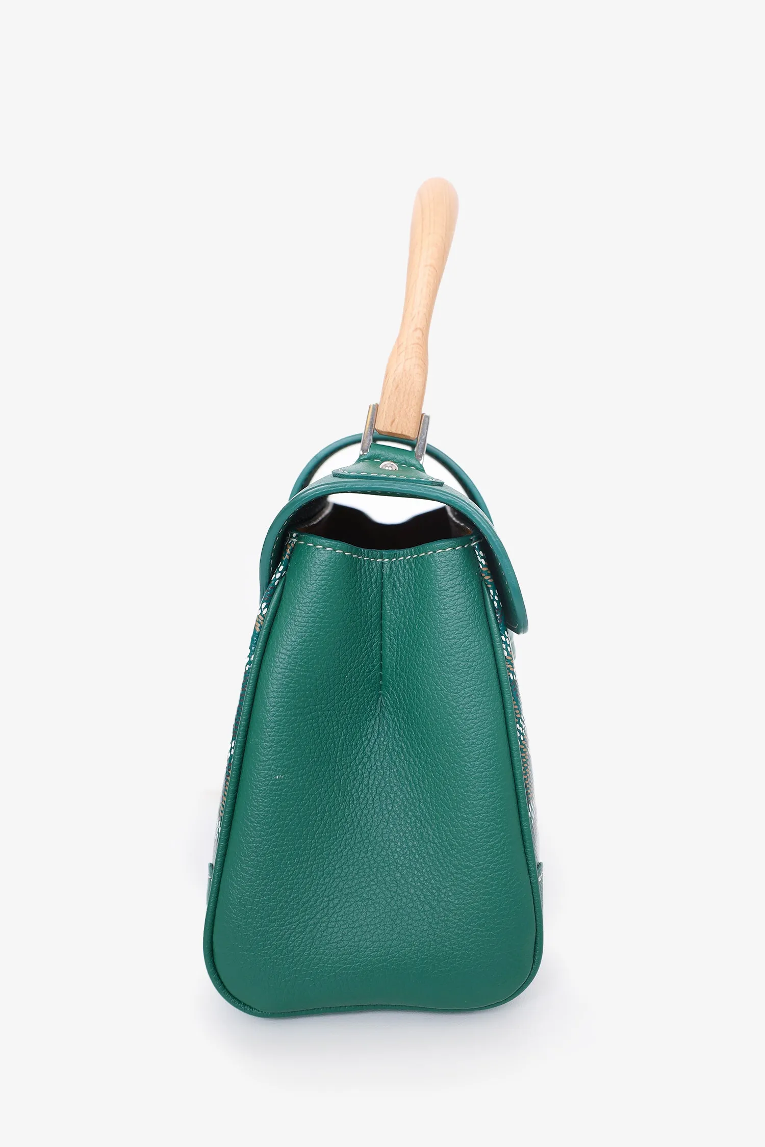 Goyard Green Goyardine Mini Saigon Bag with Strap