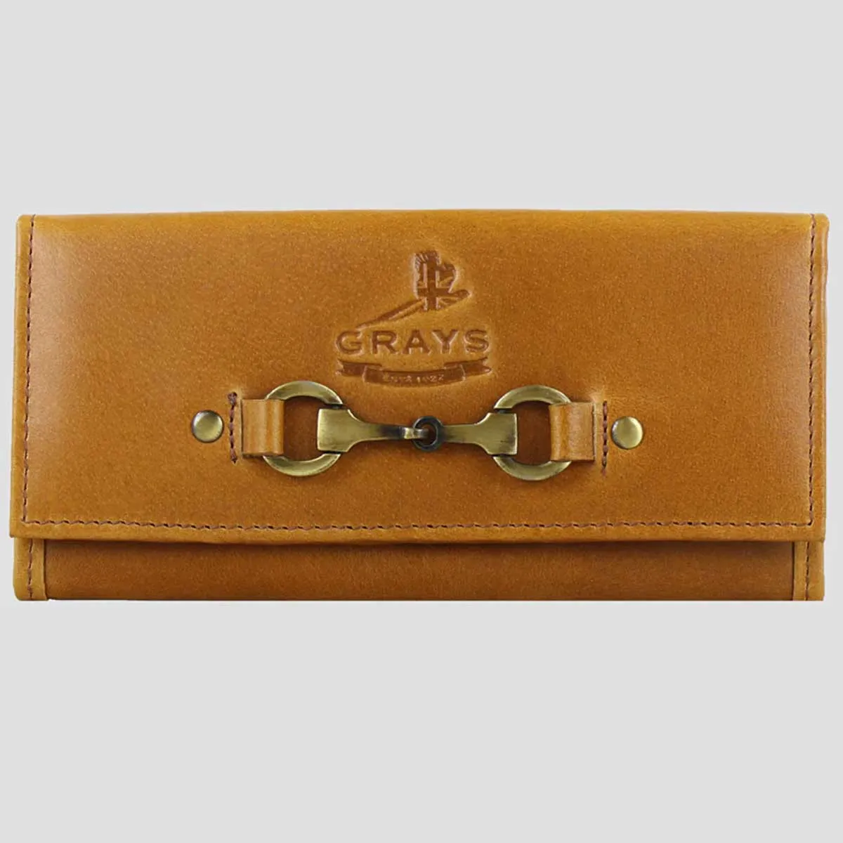 GRAYS Lily Snaffle Leather Purse - Women's - Antique Tan