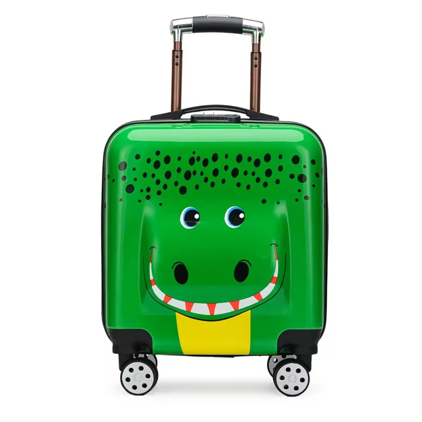 Green Croco Cabin Trolley Bag/Suitcase