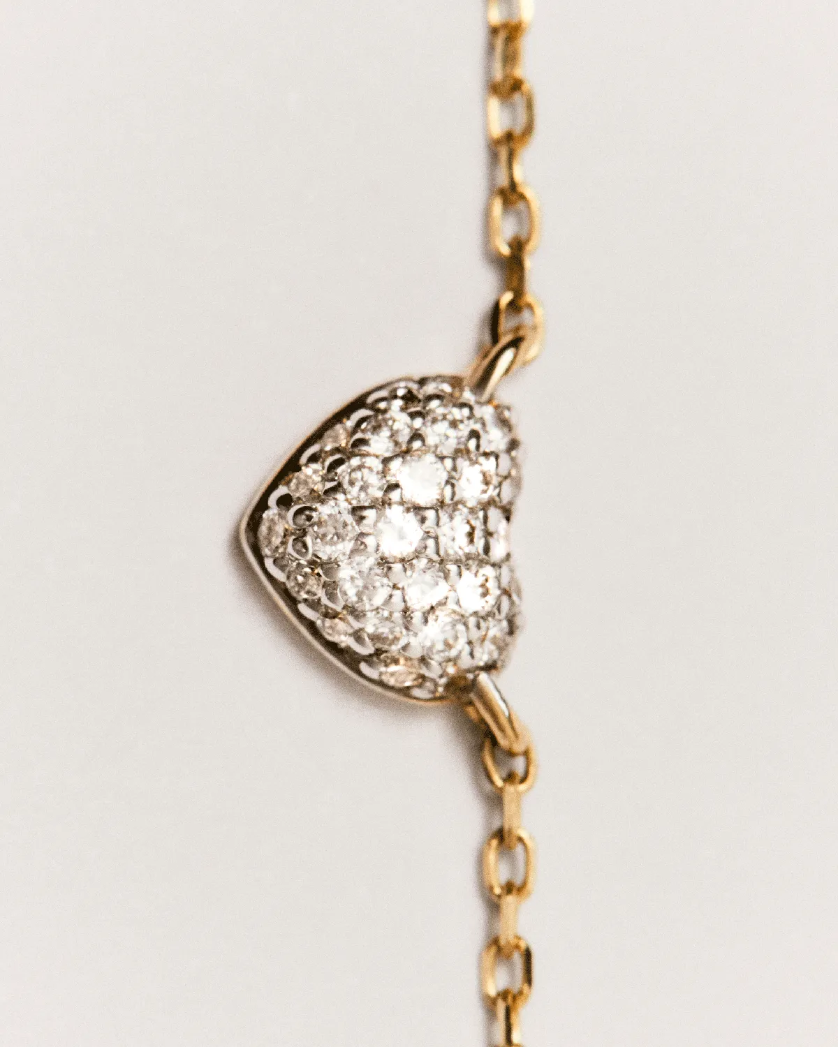 GRID 2 Diamonds and Gold Heart Solitary Necklace