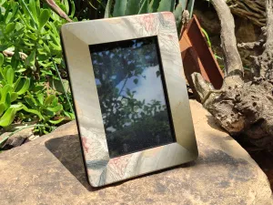 Hand Made Polychrome Jasper Picture Frame x 1 From Madagascar