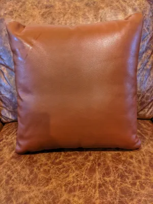 Handmade 100% Genuine Leather Throw Pillow 18x18