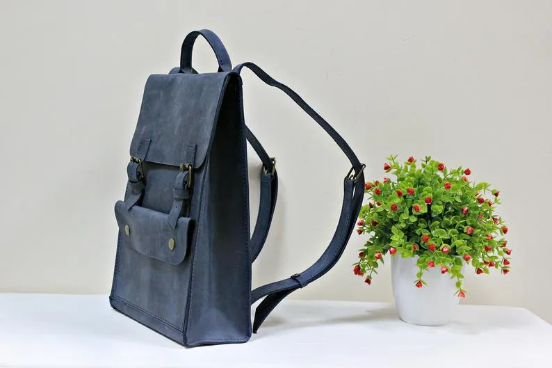 Handmade Leather Travel Backpack For Women