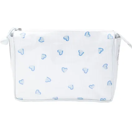 Heart Large Makeup Bag-Blue