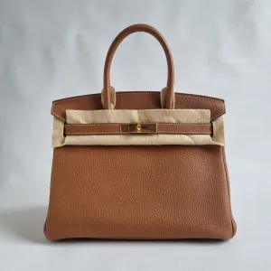 Hermès 30 Birkin Gold with Gold Hardware