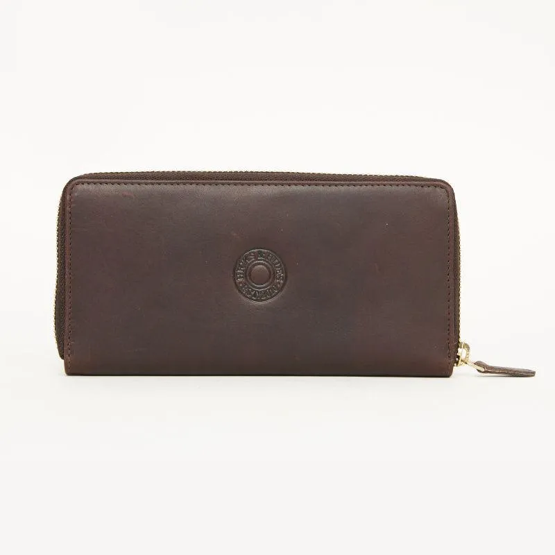 Hicks & Hides Cartridge Ladies Zip Purse - Brown